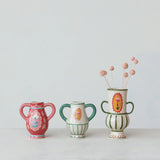 Hand-Painted Stoneware Urn