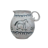Stoneware Pitcher w/ Horse