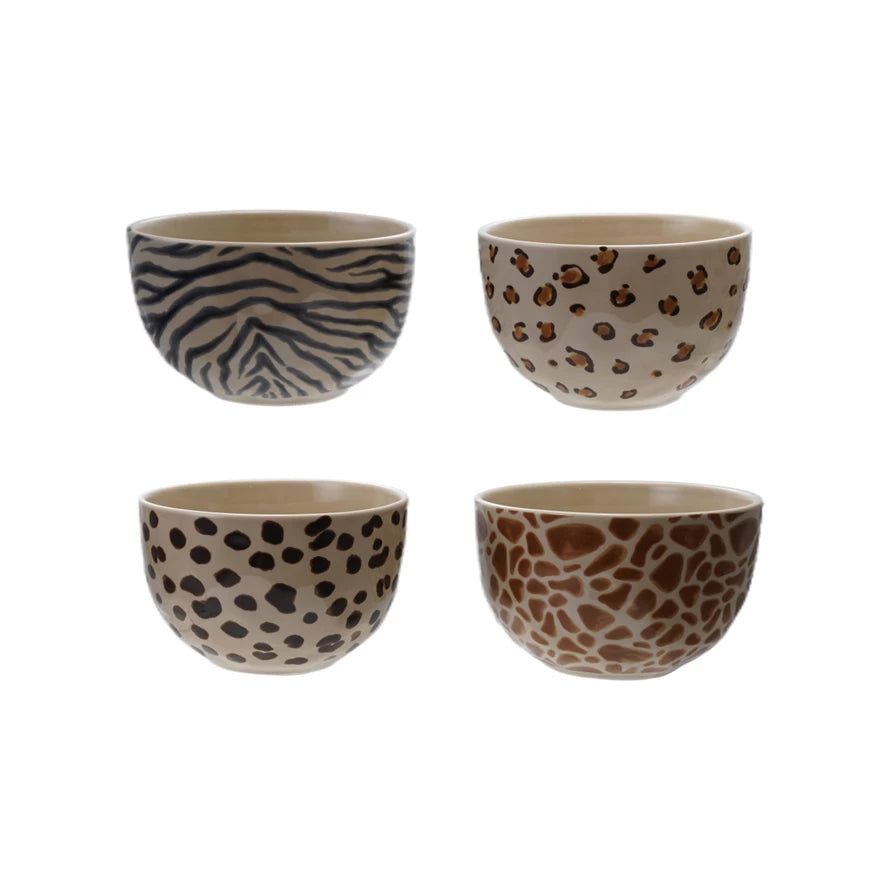 Stoneware Animal Print Bowl