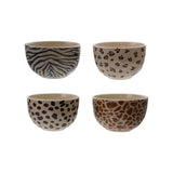 Stoneware Animal Print Bowl
