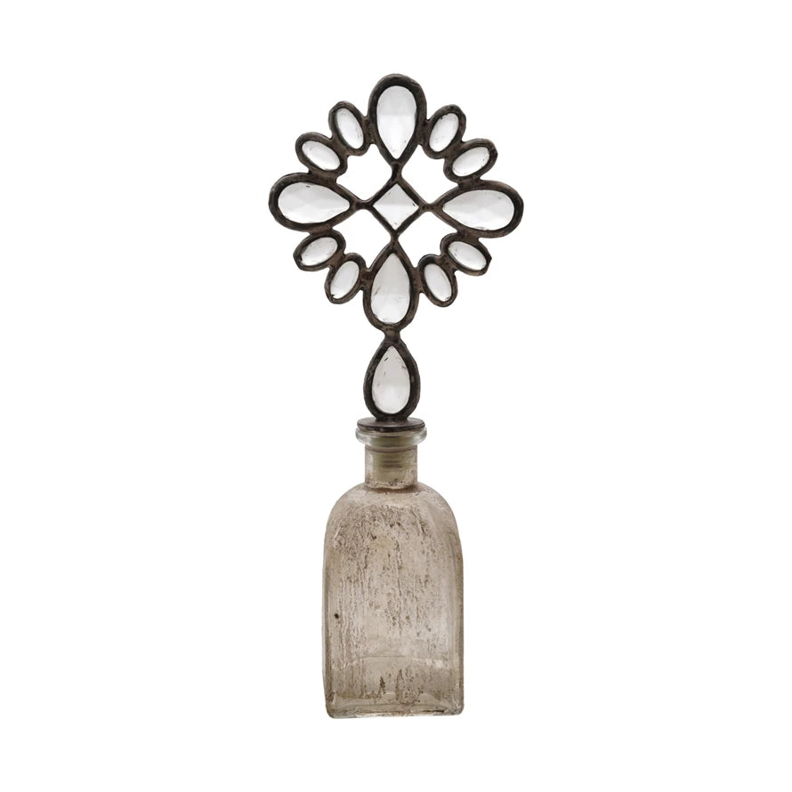 Decorative Glass Bottle w/Stopper