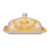 Botanical Butter Dish- Yellow