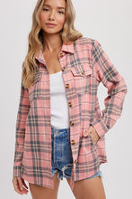 Load image into Gallery viewer, Rose Plaid Shacket
