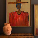 Framed Man w/ Hat Art 32" x 2" x 40"t