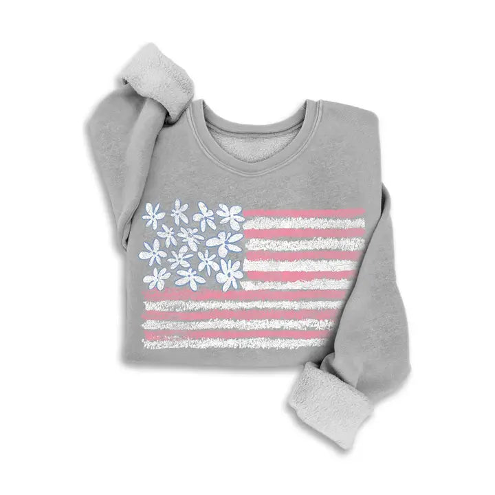 American Floral Flag  Sweatshirt 🇺🇸