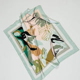 Tropical Print Silk Bandana Scarf