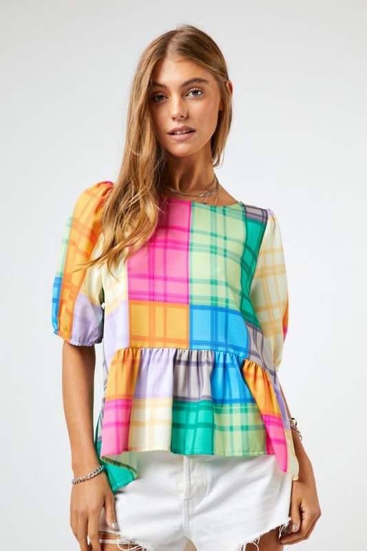 Shannon Plaid Top