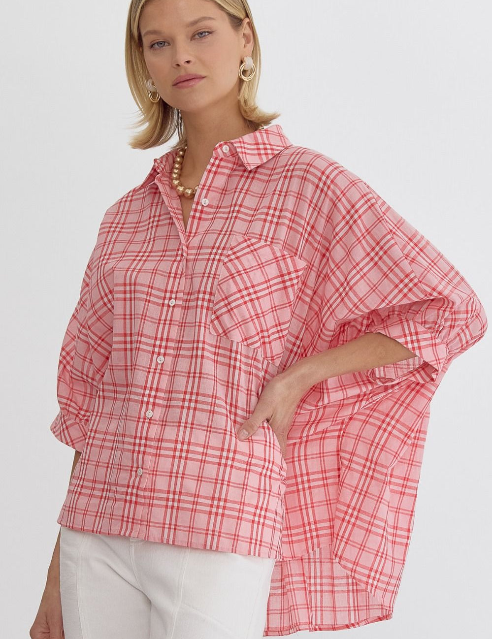 Sadie Plaid Top