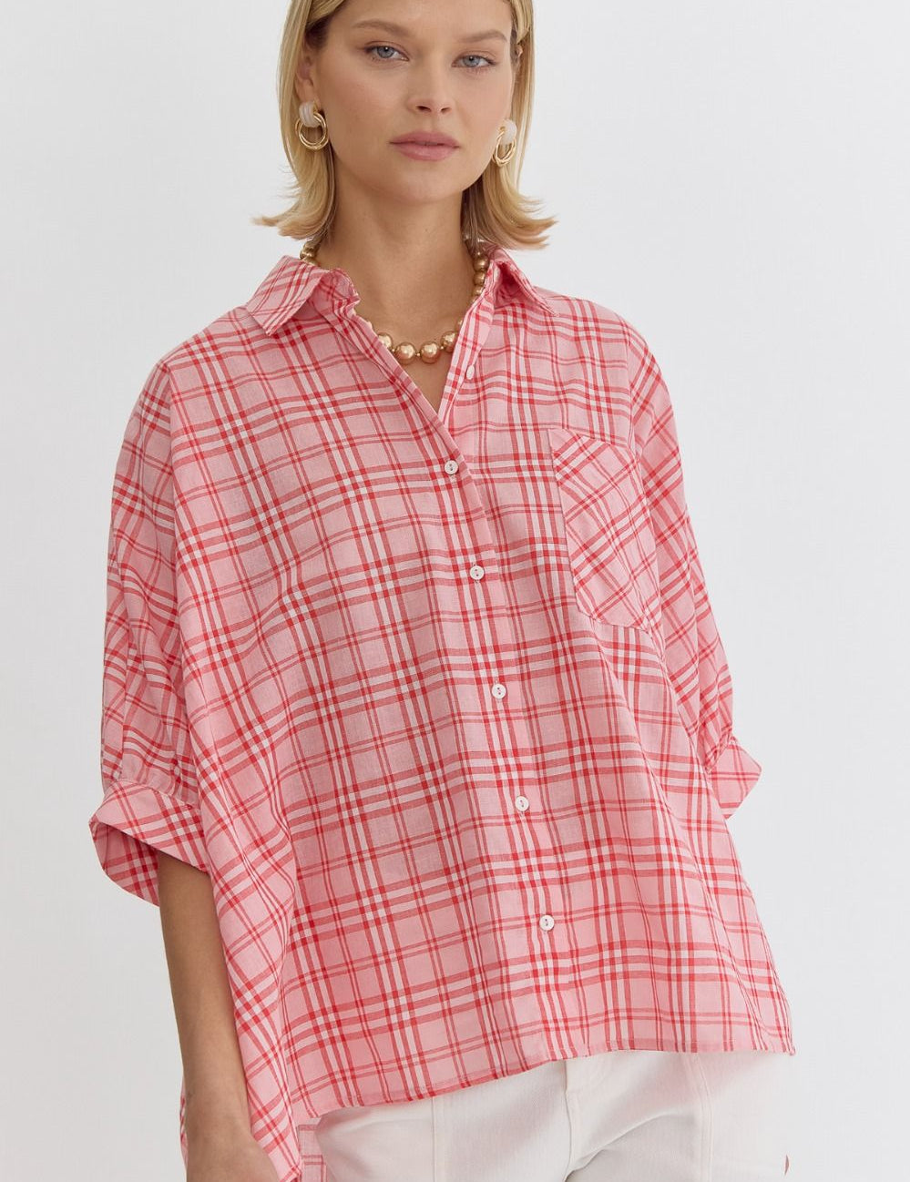 Sadie Plaid Top