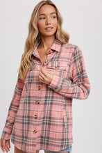 Load image into Gallery viewer, Rose Plaid Shacket
