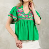 Virginia Embroidered Detail Top