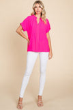 Alexandra Solid V-Neck Top