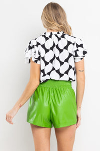 Kaylee Dot Ruffle Sleeve Top