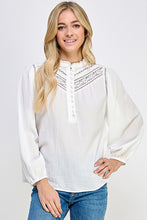 Load image into Gallery viewer, Mallory Trimmed Blouse Top
