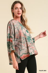 Paola Marble Print Top