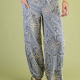 Kara Embroidered Striped Pants