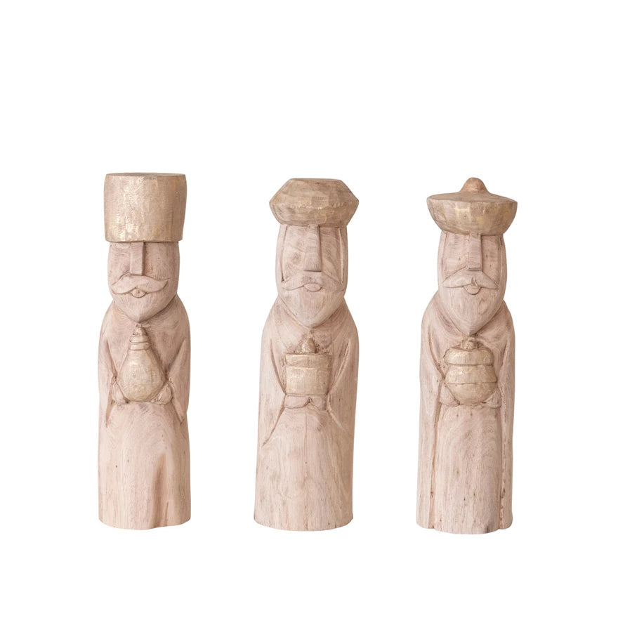 Mango Wood Wise Men Statue