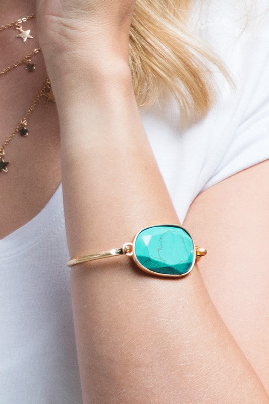 Stone With Hinged Bracelet
