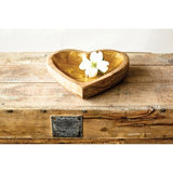 Gold Heart Wood Bowl