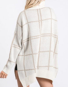 Jessica Grid Print Sweater